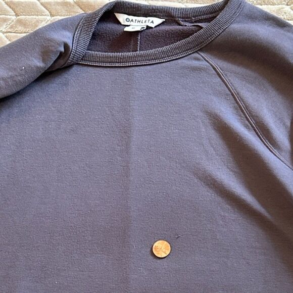 Athleta Coaster Luxe Recover Sweatshirt Oversized Medium Crew Neck Purple Active - Picture 8 of 15